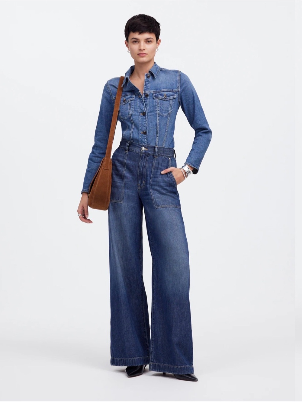 Madewell Superwide-Leg Jeans Airy Denim Edition Size 23 NWT